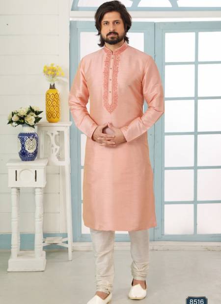 Pink Colour Latest Designer Party And Function Wear Traditional Art Banarasi Silk Kurta Churidar Pajama Redymade Collection 1036-8516